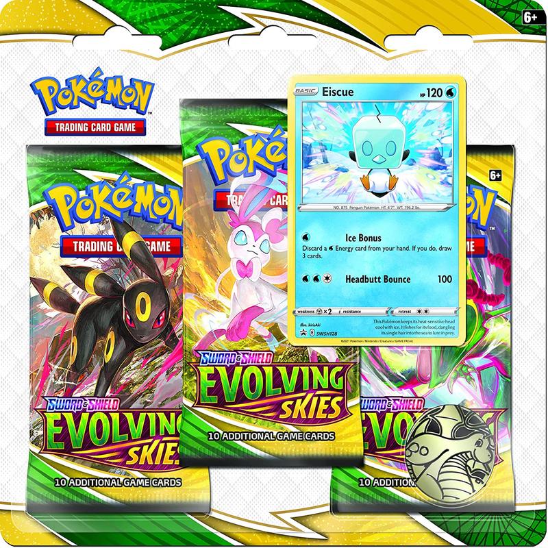 [POKEMON TCG] SWORD & SHIELD EVOLVING SKIES 3 PACK (RANDOM DRAW)