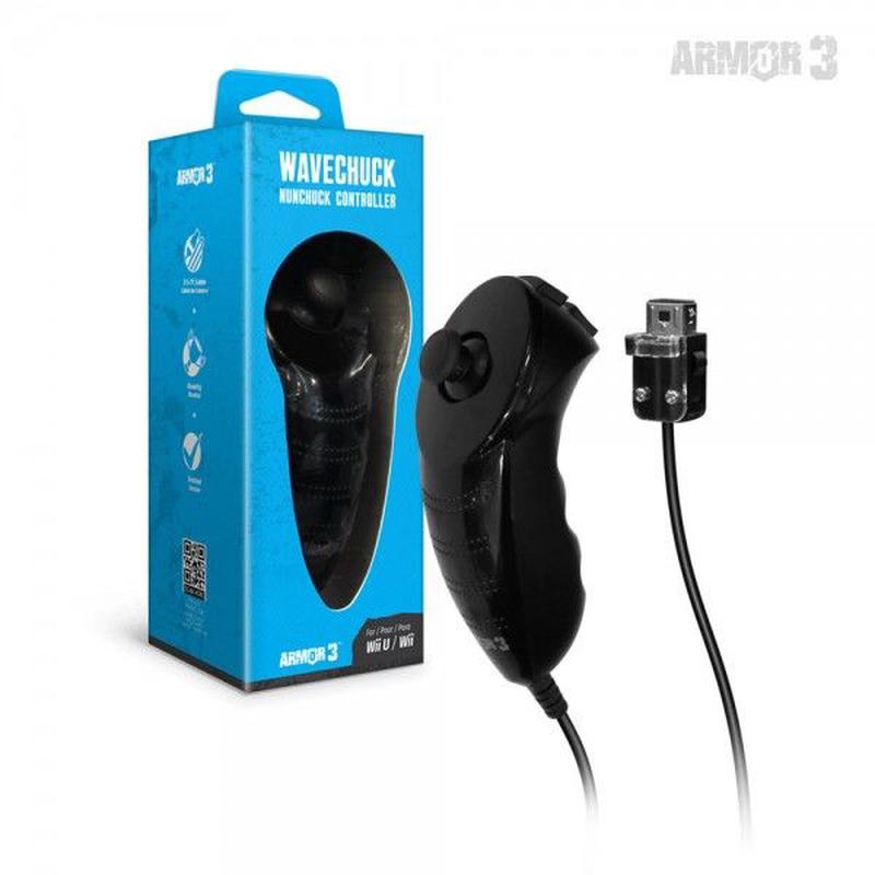 "WaveChuck" Nunchuck Controller For Wii U/ Wii (Black) - WII