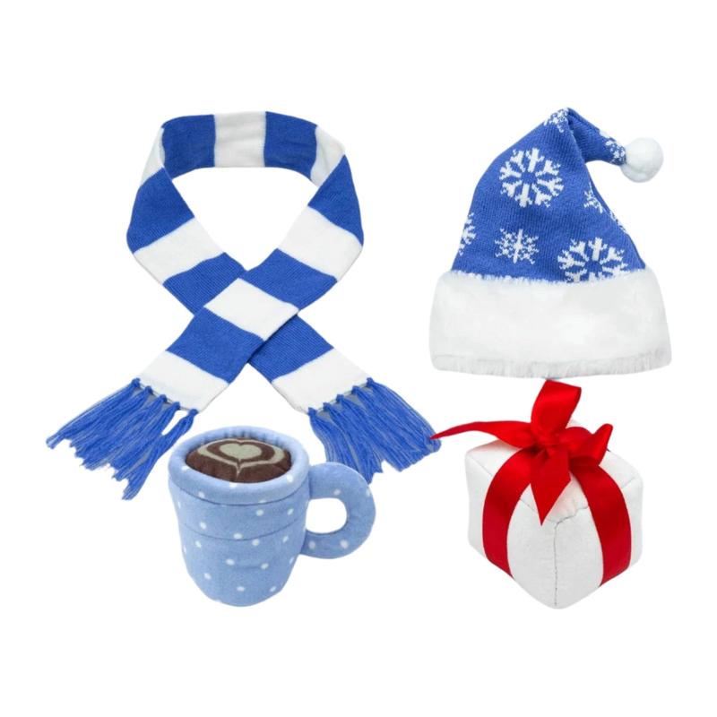 Plush Power Up Pack: Winter Accessories Set (Hat, Scarf, Hot Cocoa Mug & Gift Box) - Fangamer