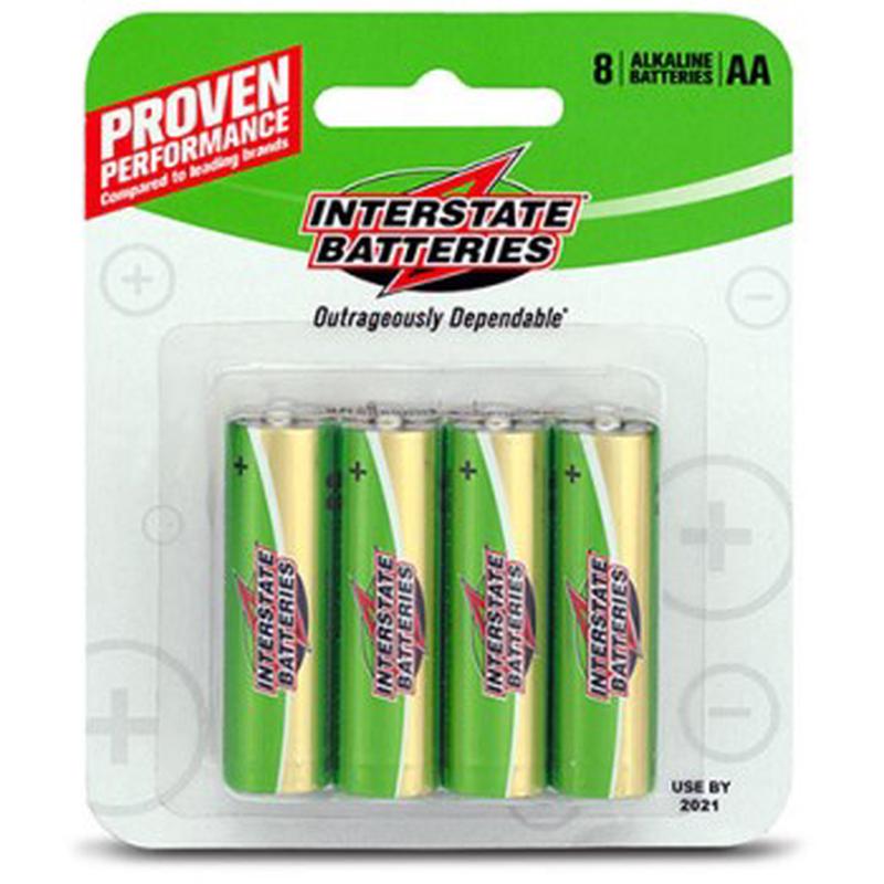 1.5V AA Alkaline Battery 8 Pack - Interstate