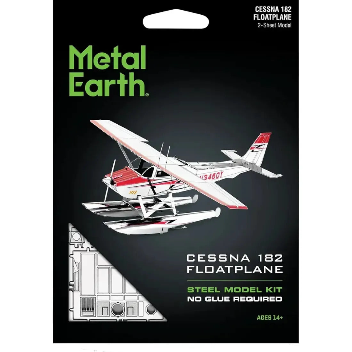 Cessna 182 Floatplane Plane Figure Model Kit – Fascinations – Metal Earth Series