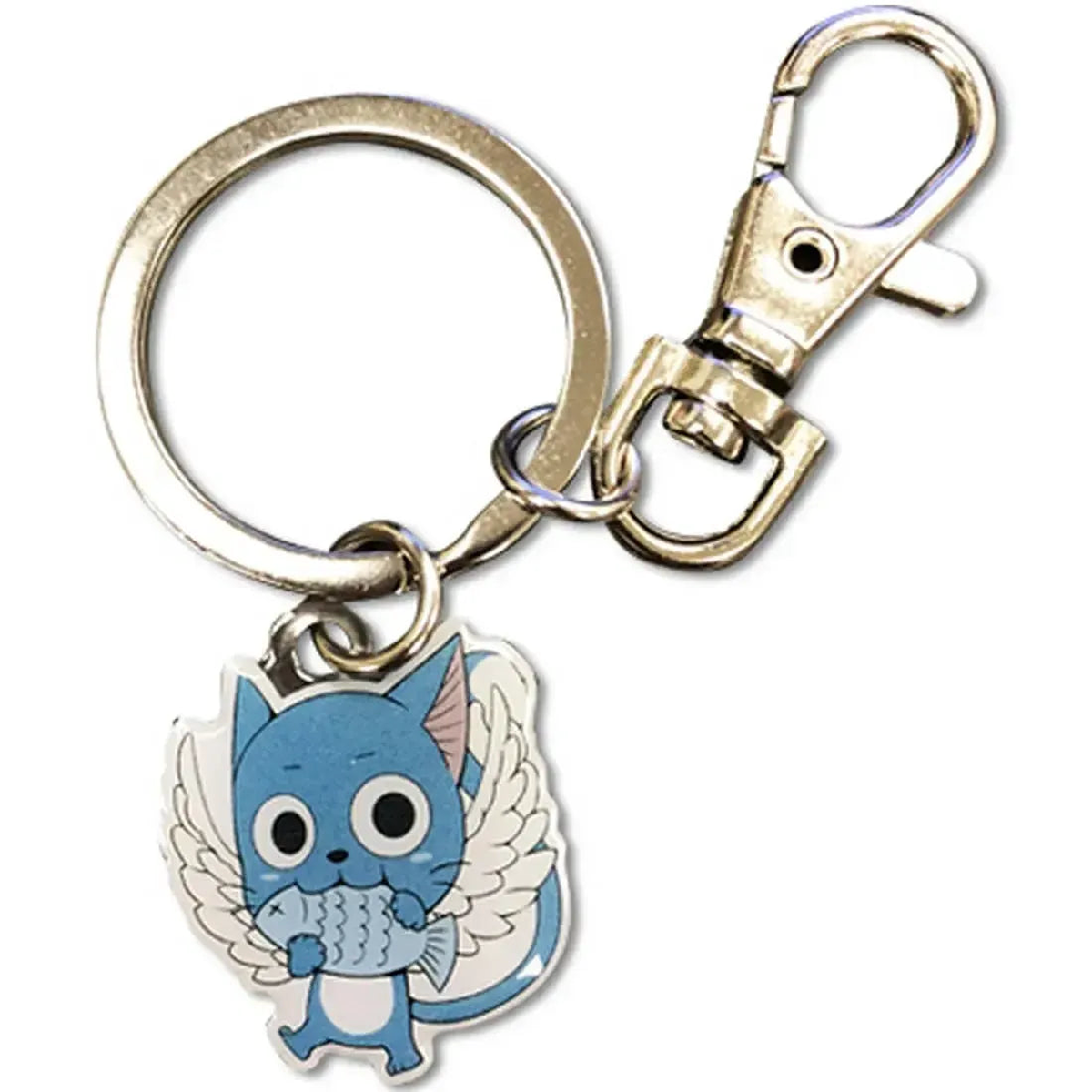 Fairy Tail - Chibi Happy Eating Fish Keychain - Great Eastern Entertainment