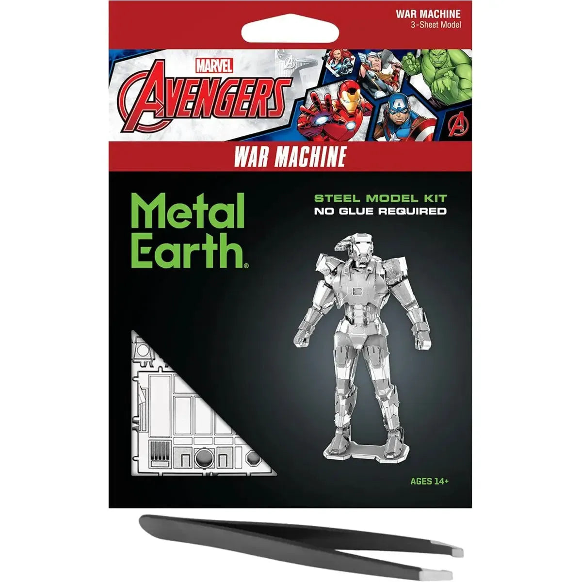 Marvel – Unpainted War Machine Figure Model Kit – Fascinations – Metal Earth Series