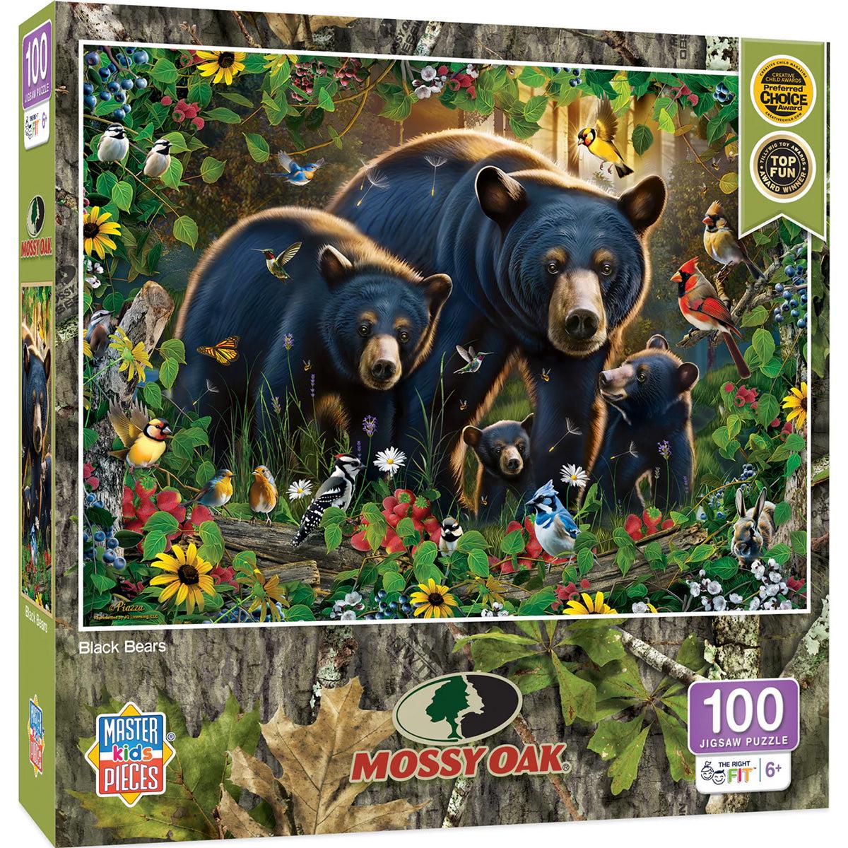 Mossy Oak Black Bears 100-PC Puzzle 12429
