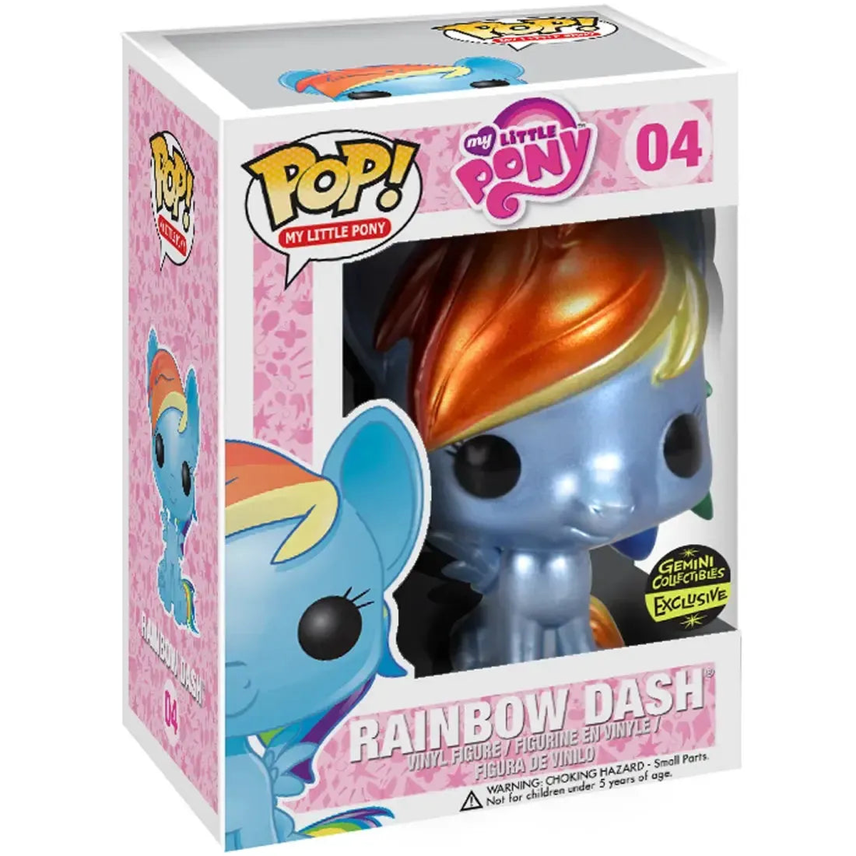 My Little Pony – Metallic Rainbow Dash Figure – Funko – Pop! My Little Pony Series , Gemini Collectibles Exclusive Edition