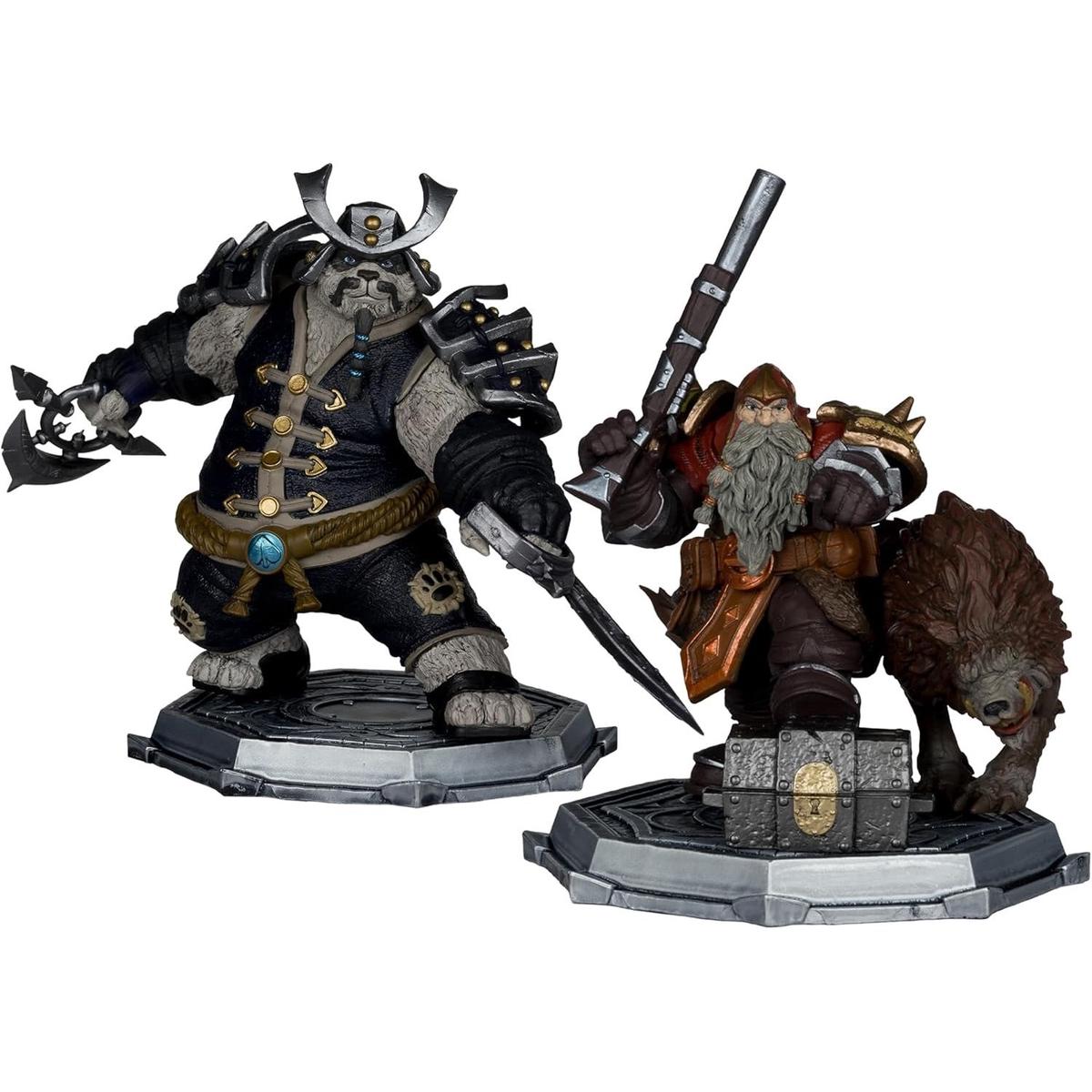 World of Warcraft: Dwarf Hunter Beastmaster/Marksman and Pandaren Monk/Rogue – 2-Pack 1:12 Scale Figure