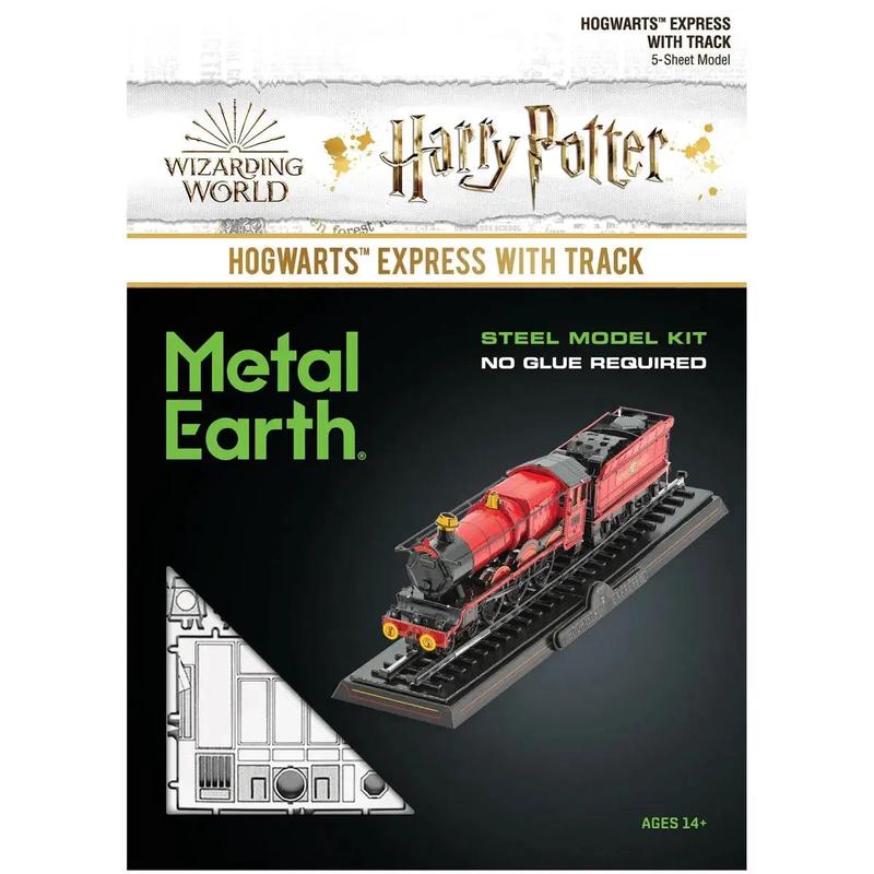 Harry Potter – Hogwarts Express with Track Figure Model Kit (Steel, Challenging Difficulty) – Fascinations – Metal Earth Premium Series