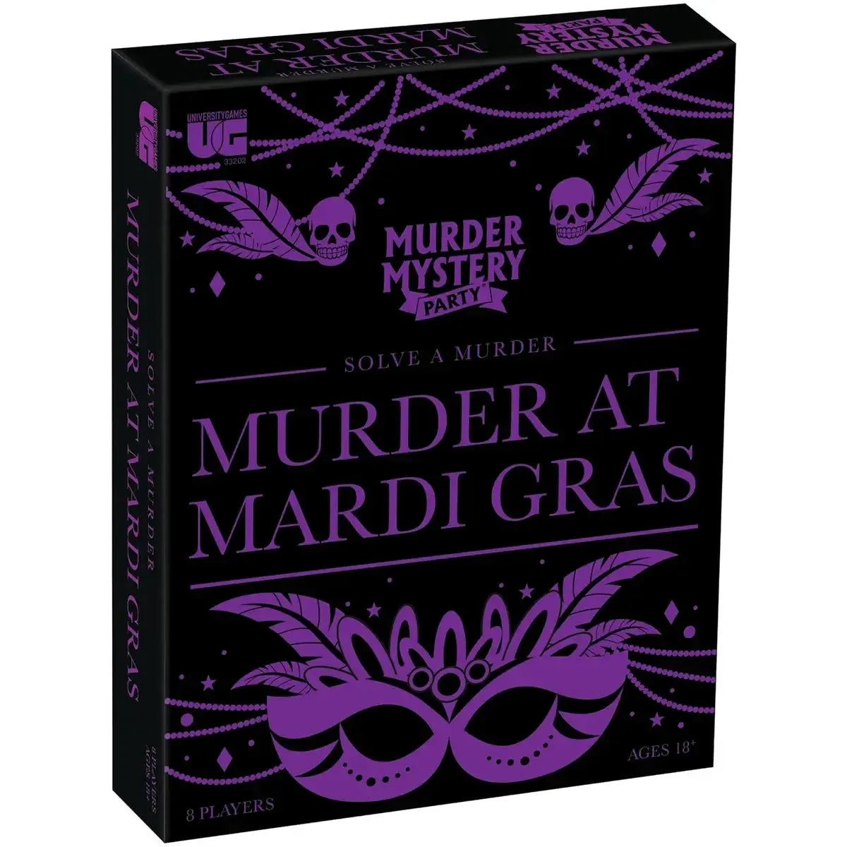 Murder Mystery Party: Murder at Mardi Gras – Social Deduction Mystery Board Game for Family and Adults – University Games