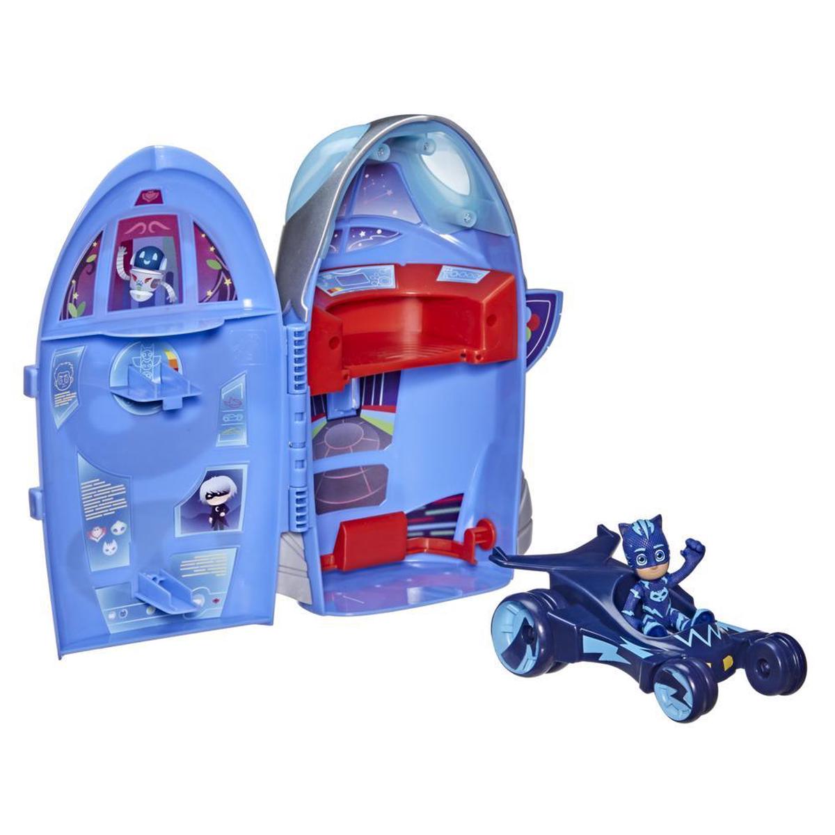 PJ Masks 2-in-1 HQ Playset Headquarters and Rocket Preschool Toy