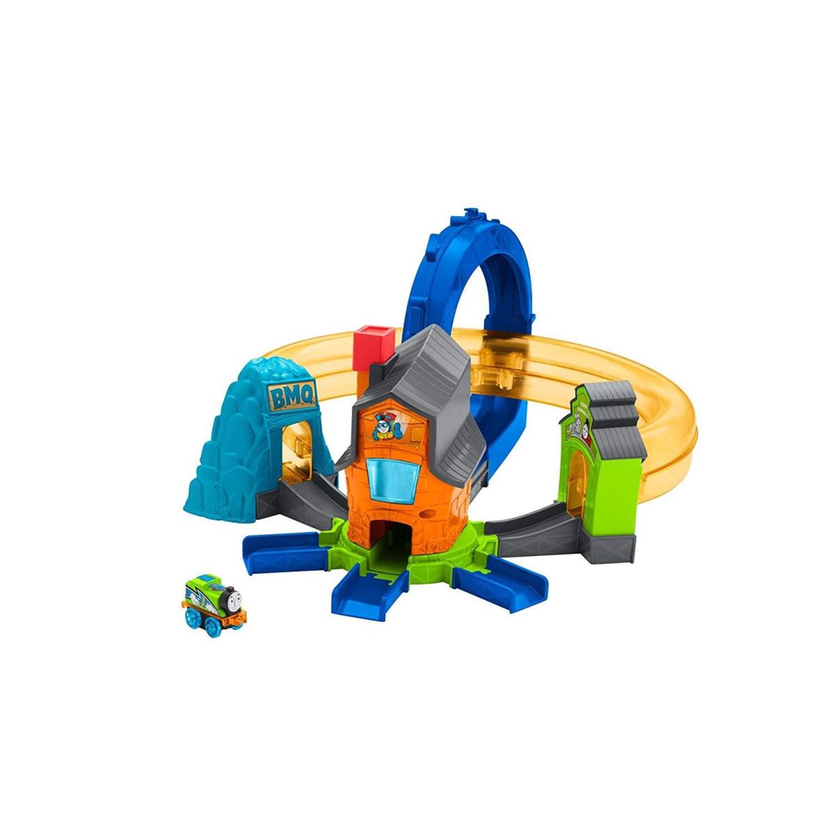 Thomas & Friends FJP36 Minis Boost n Blast Stunt Set, Thomas the Tank Engine Minis Toy Train Set
